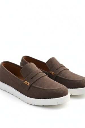 Classic Chunky suede loafers brown color