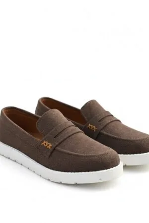 Classic Chunky suede loafers brown color