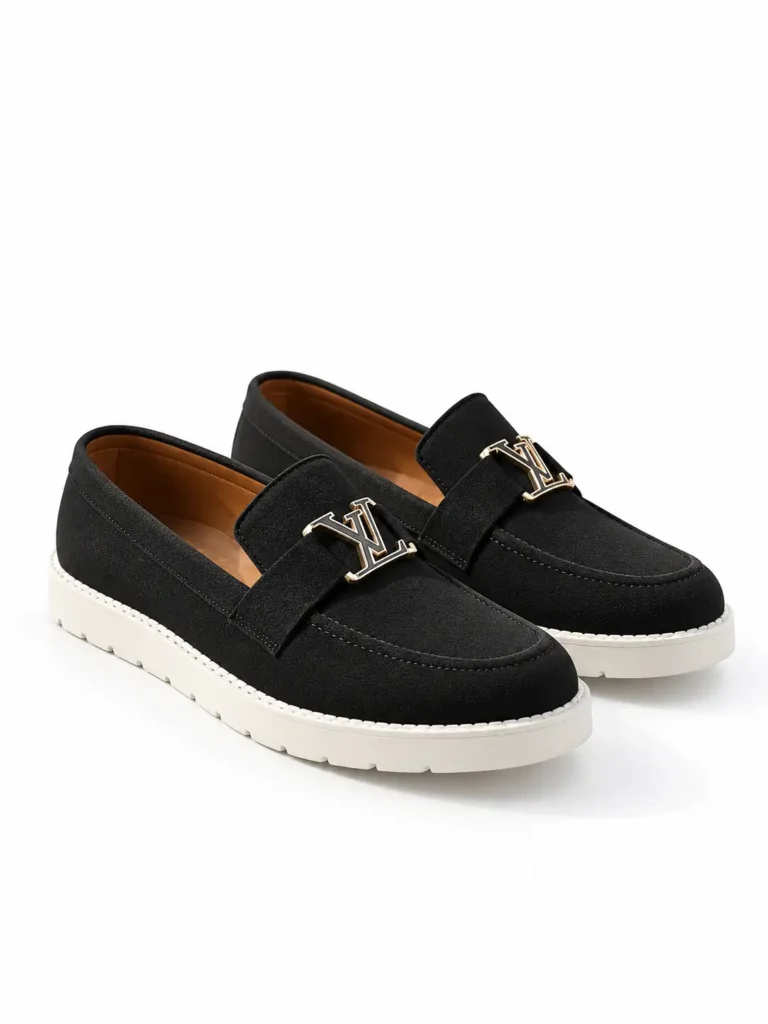 LV Style Chunky Suede Loafer