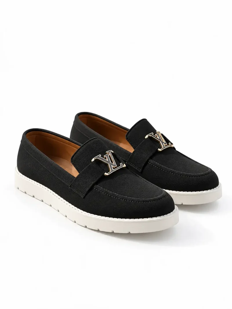 LV Style Chunky Suede Loafer