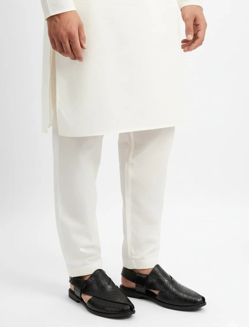 Peshawari Chappal Black
