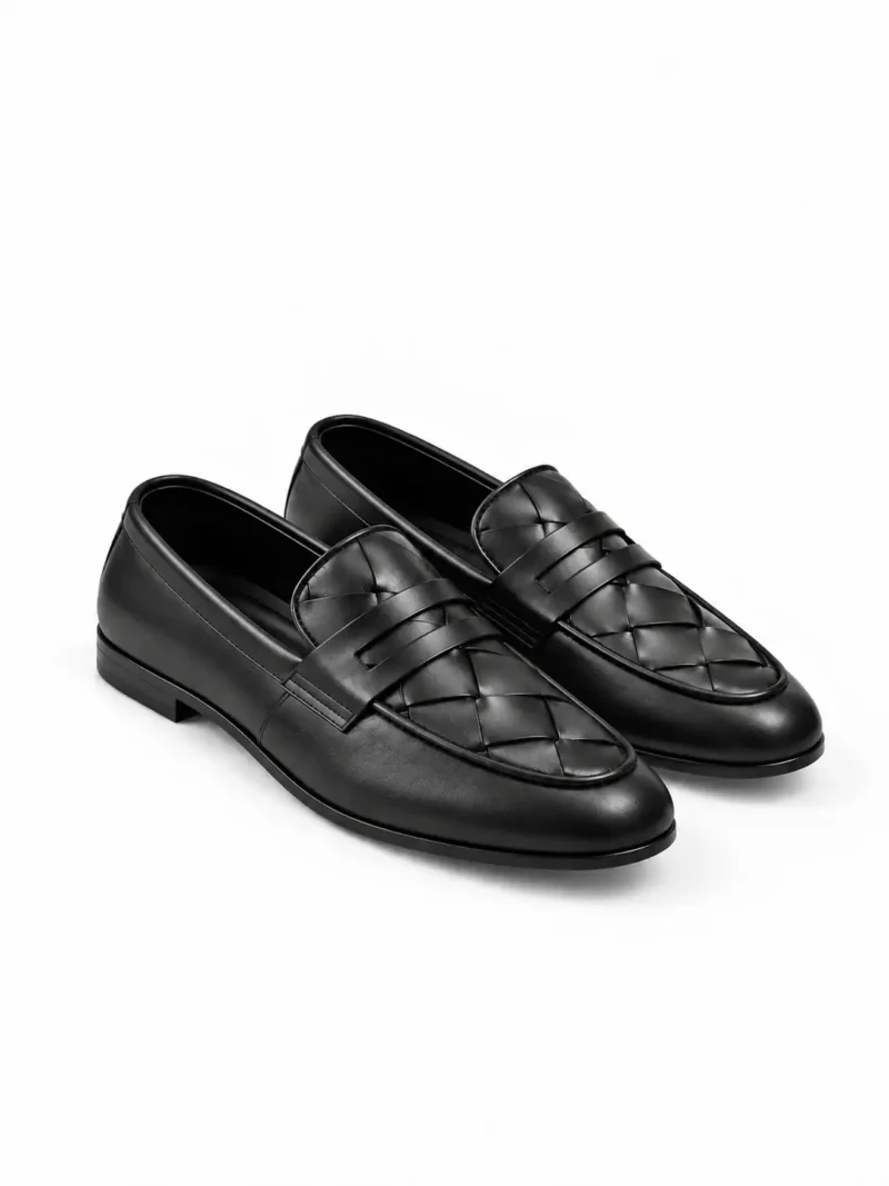 black leather shoes 1